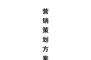 营销策划书(营销策划书目录)